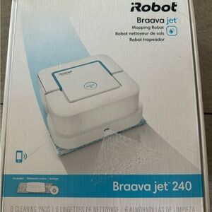 iRobot Braava Jet 240 - like new! Comes with charger, battery, new pads and box